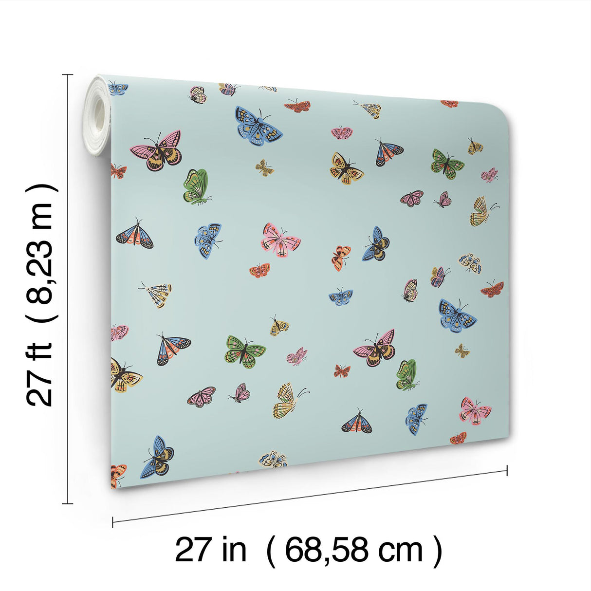 Rifle Paper Co. RF7414 Butterfly House Light Blue Wallpaper