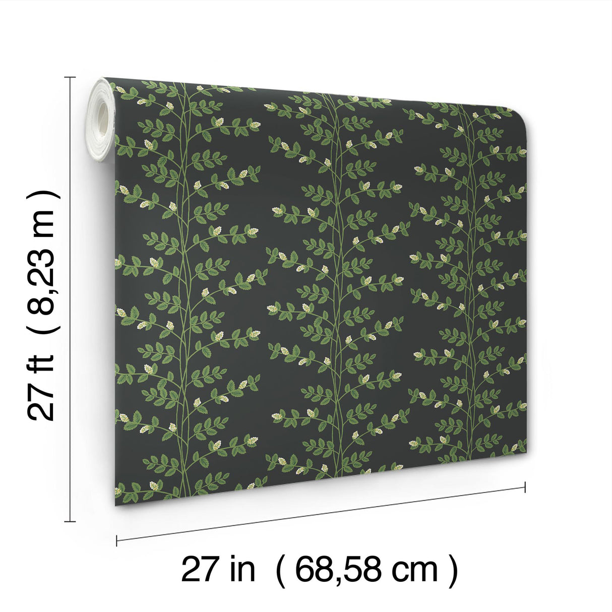 Rifle Paper Co. RF7422 Climbing Vine Black Wallpaper