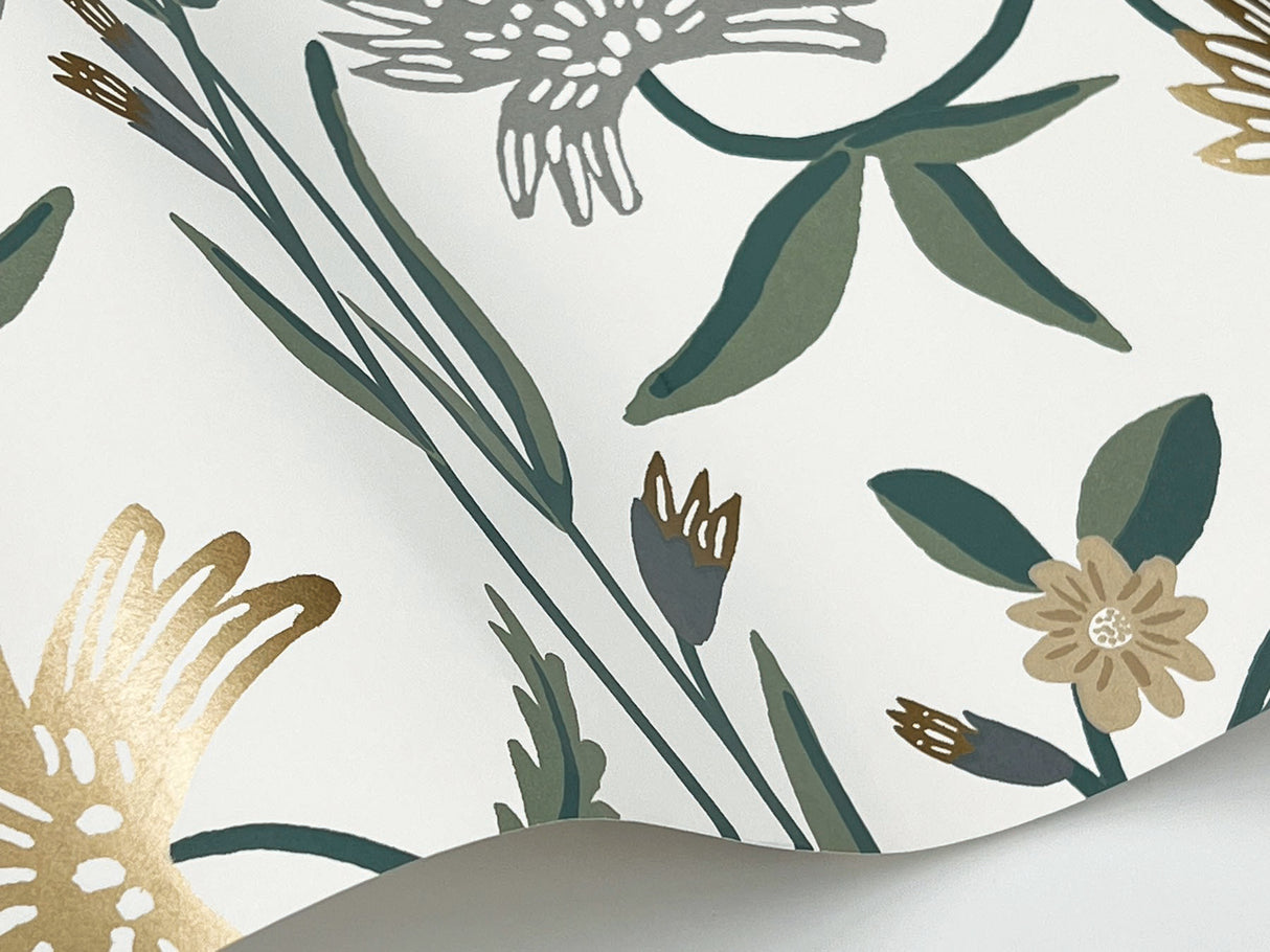 Rifle Paper Co. RF7432 Aster Gold Wallpaper