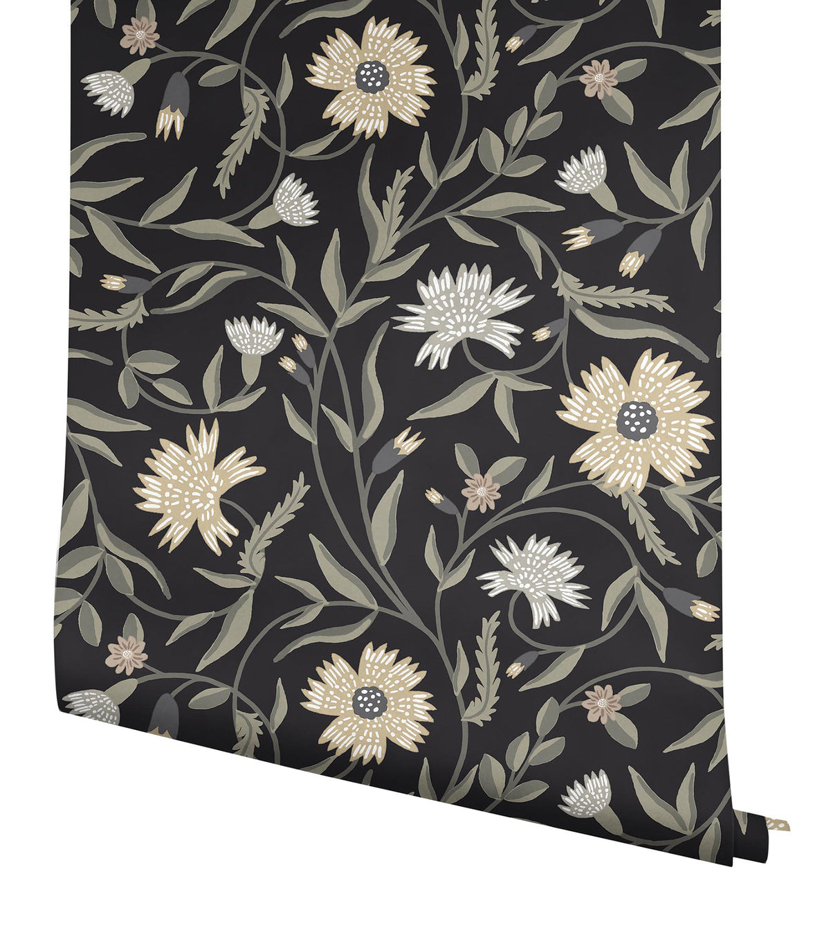 Rifle Paper Co. RF7434 Aster Black Wallpaper