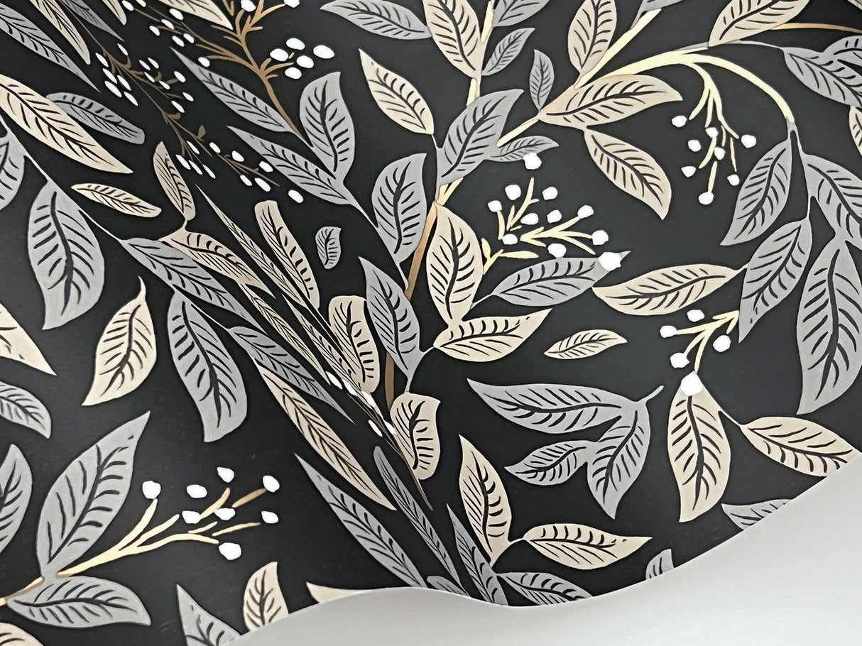 Rifle Paper Co. RF7462 Willowberry Black Wallpaper