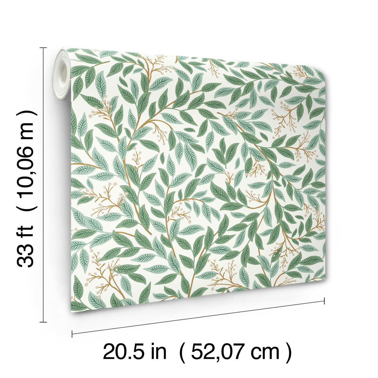 Rifle Paper Co. RF7464 Willowberry Emerald Wallpaper