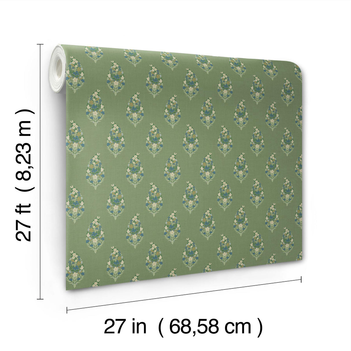 Rifle Paper Co. RF7471 Paisley Green Wallpaper