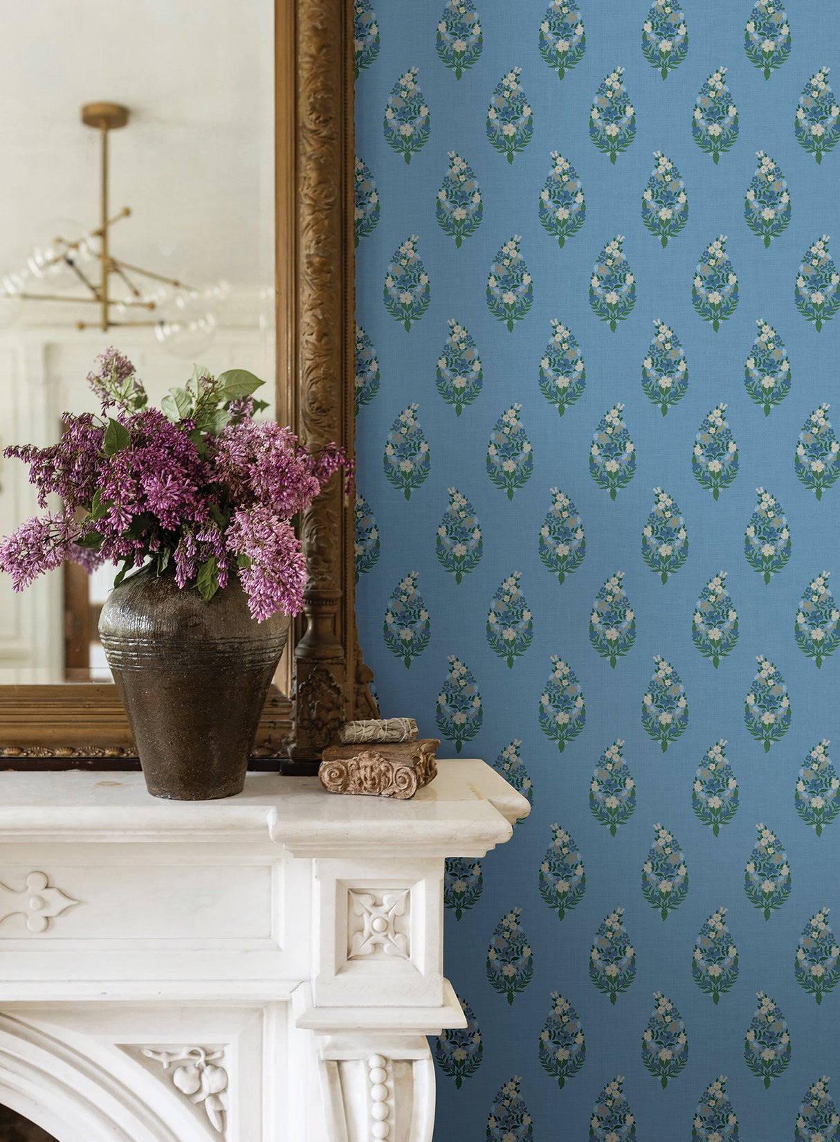 Rifle Paper Co. RF7473 Paisley Blue Wallpaper