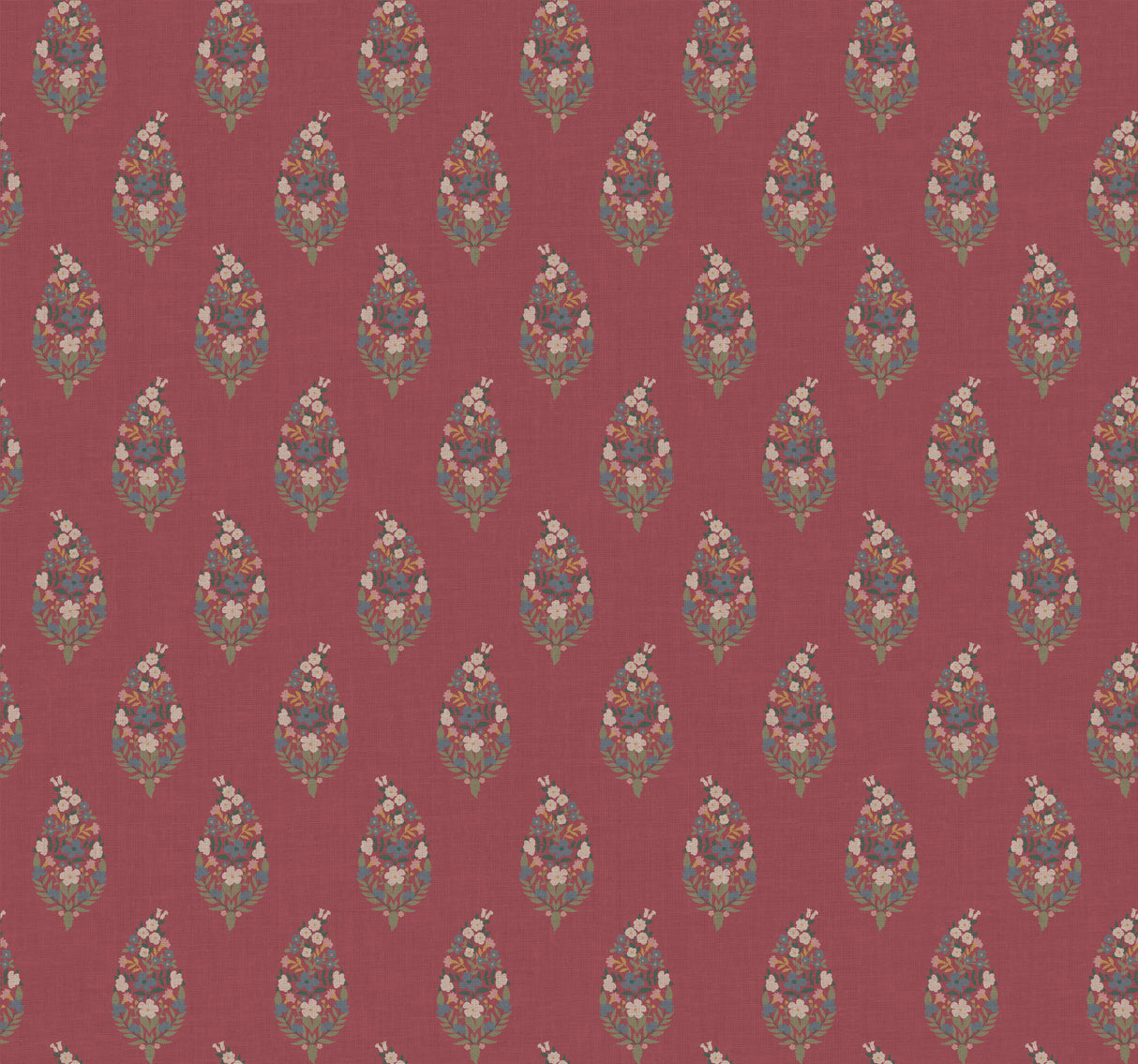 Rifle Paper Co. RF7475 Paisley Burgundy Wallpaper