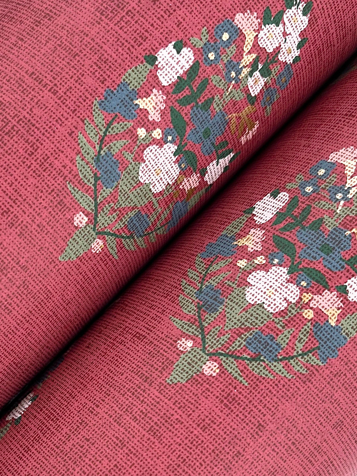 Rifle Paper Co. RF7475 Paisley Burgundy Wallpaper