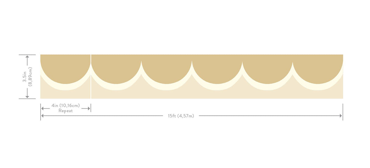 Rifle Paper Co. RF7521B Linen Scallop Wallpaper Trim