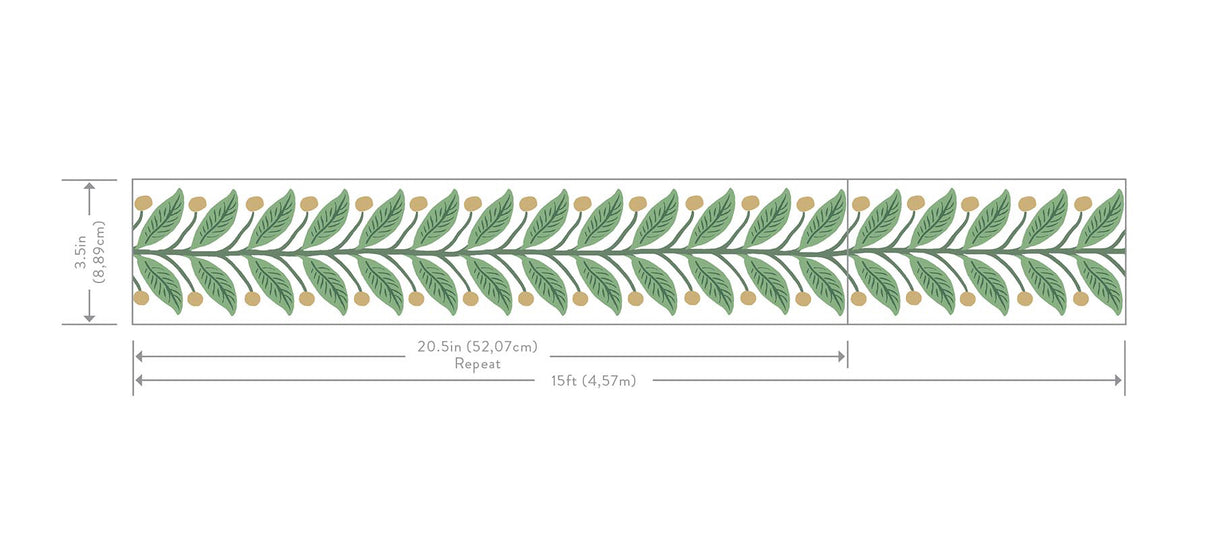Rifle Paper Co. RF7531B Green Garden Wallpaper Trim