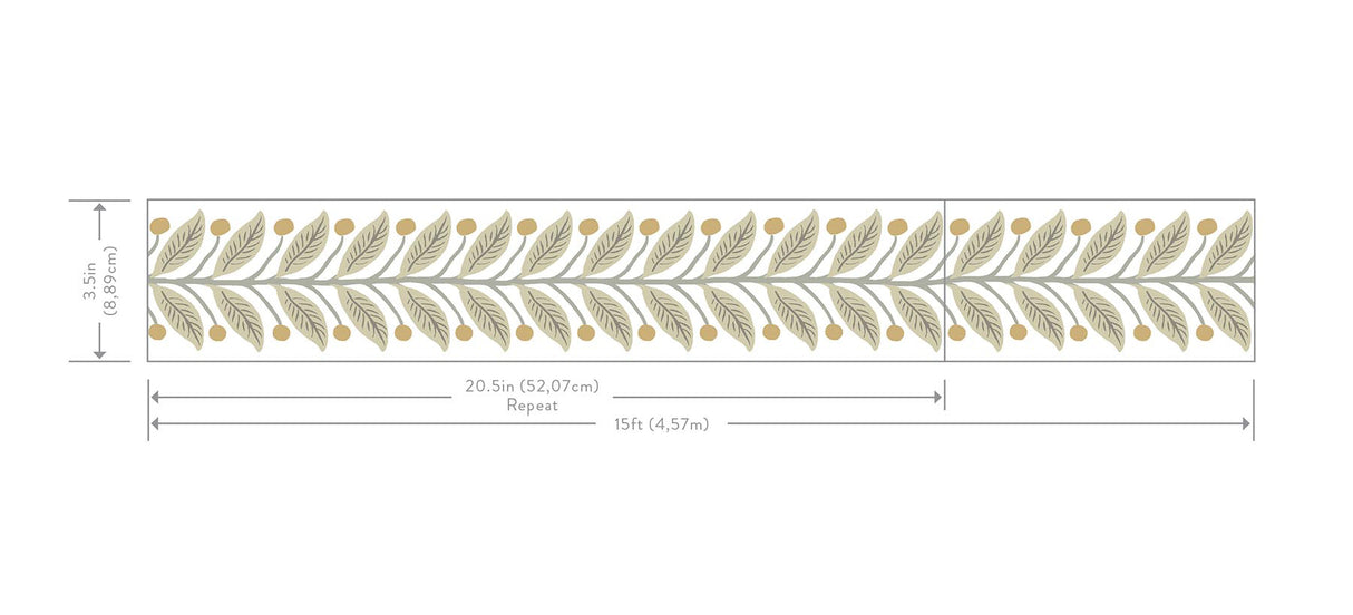 Rifle Paper Co. RF7532B Linen Garden Wallpaper Trim