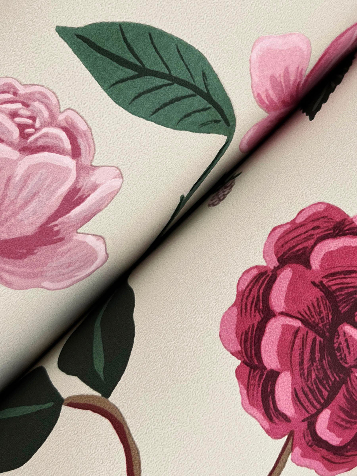 Rifle Paper Co. RF7541 Roses Linen Wallpaper
