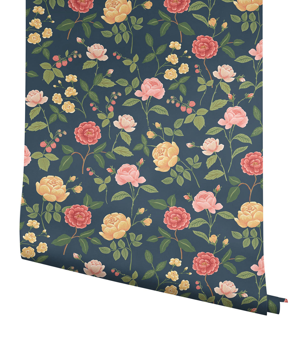 Rifle Paper Co. RF7544 Roses Navy Wallpaper