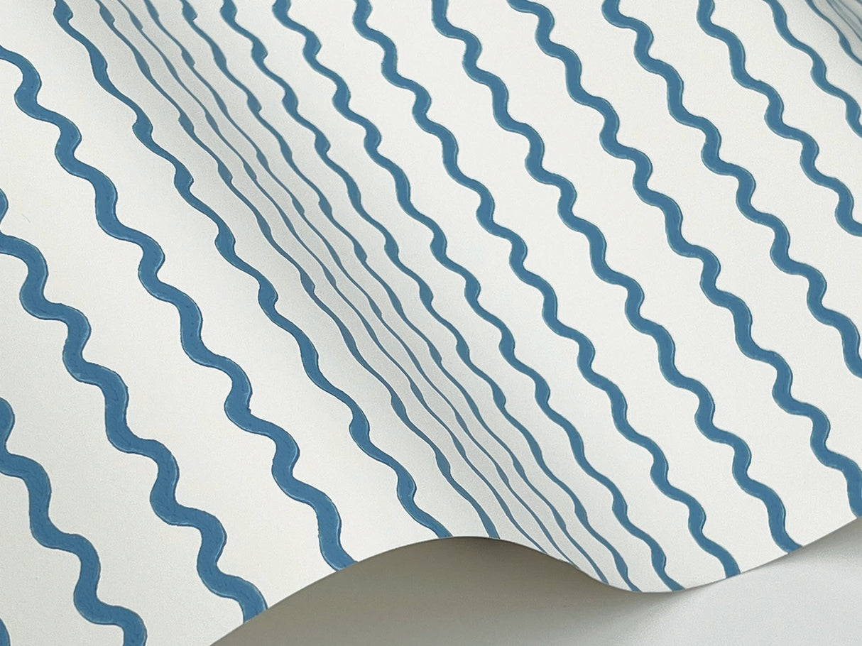 Rifle Paper Co. RF7555 Rickrack Blue Wallpaper