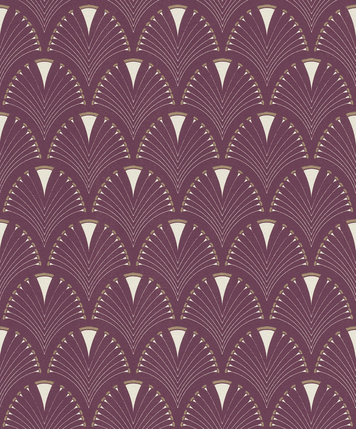 Rasch RH433241 Ruhlmann Maroon Fan Wallpaper