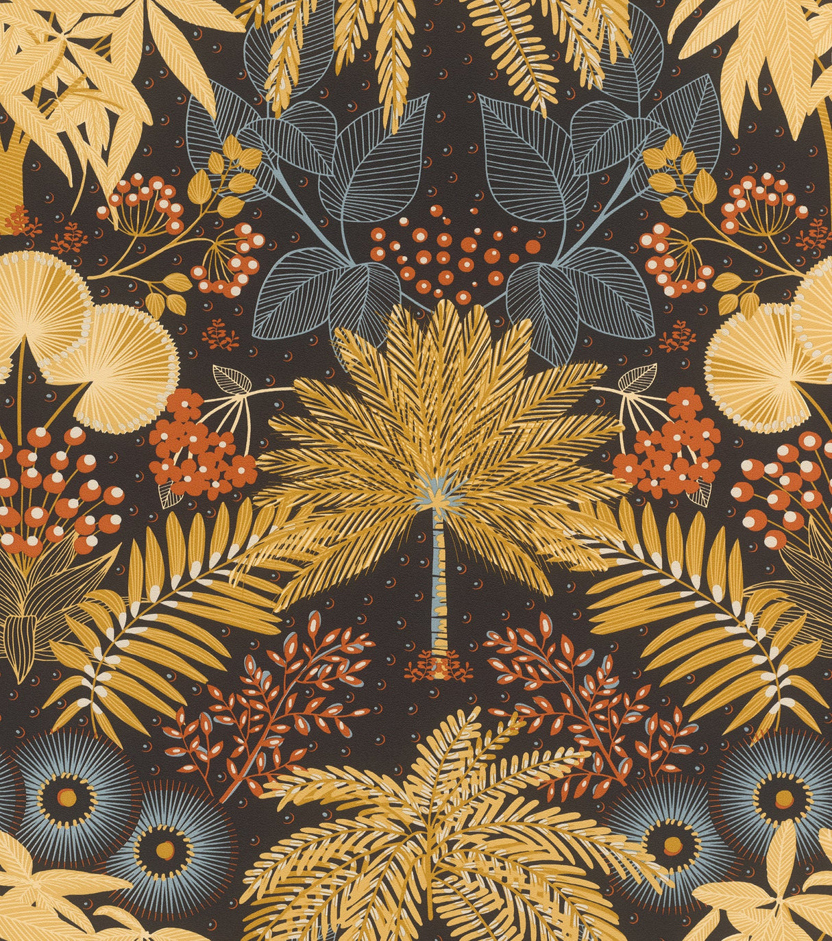 Rasch RH465730 Leonor Mustard Bohemian Jungle Wallpaper