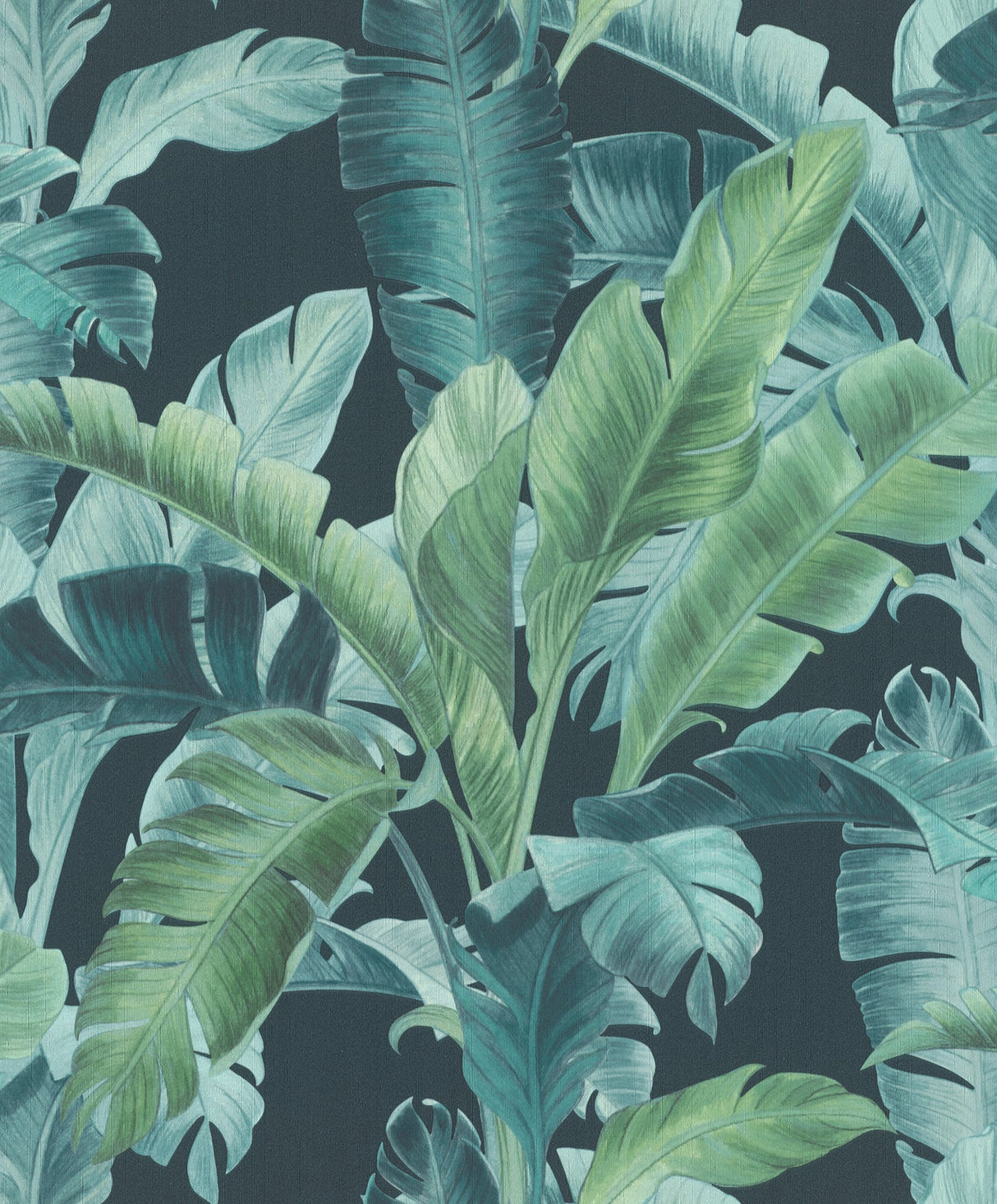 Rasch RH536690 Orissa Dark Blue Palm Frond Wallpaper