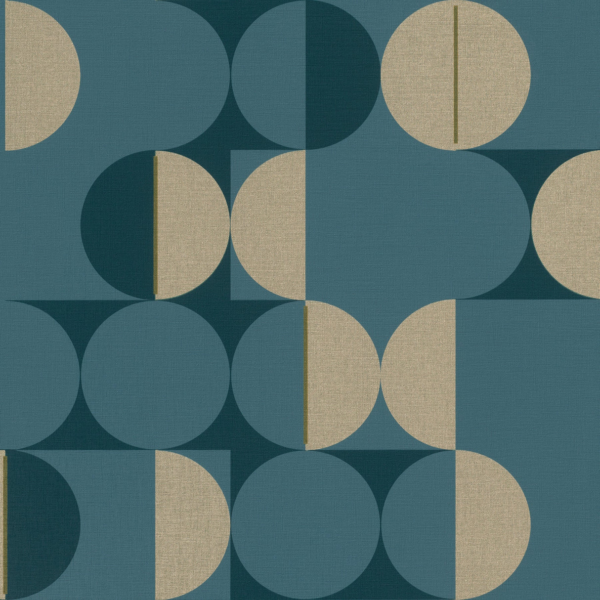 Rasch RH538069 Cakara Blue Geometric Wallpaper