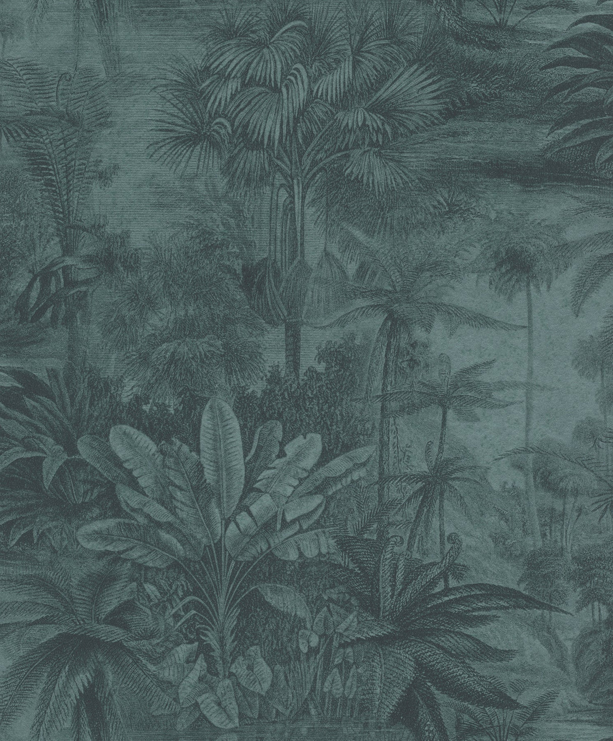 Rasch RH551174 Anamudi Teal Tropical Canopy Wallpaper