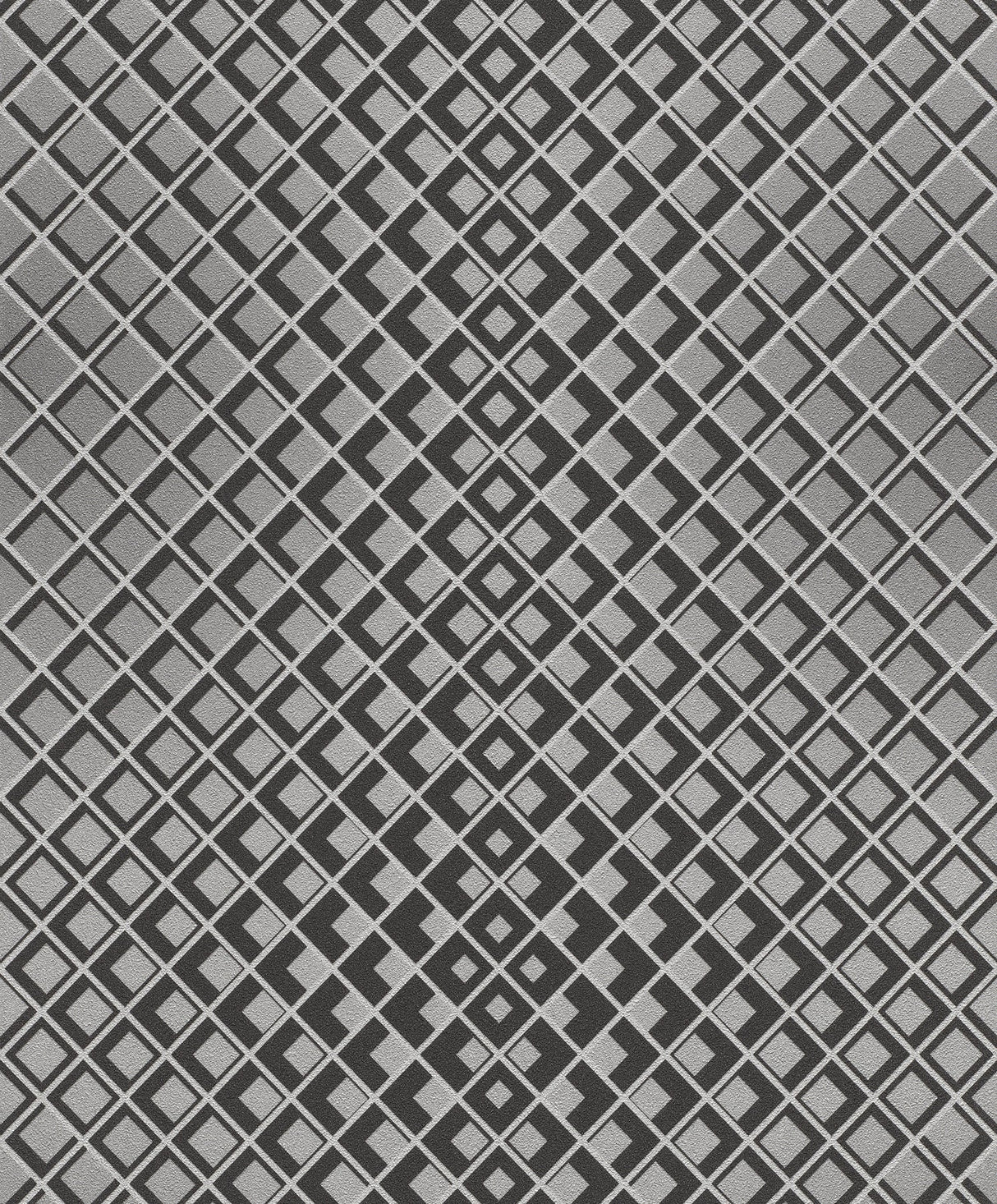 Rasch RH610918 Perriand Silver Geometric Wallpaper