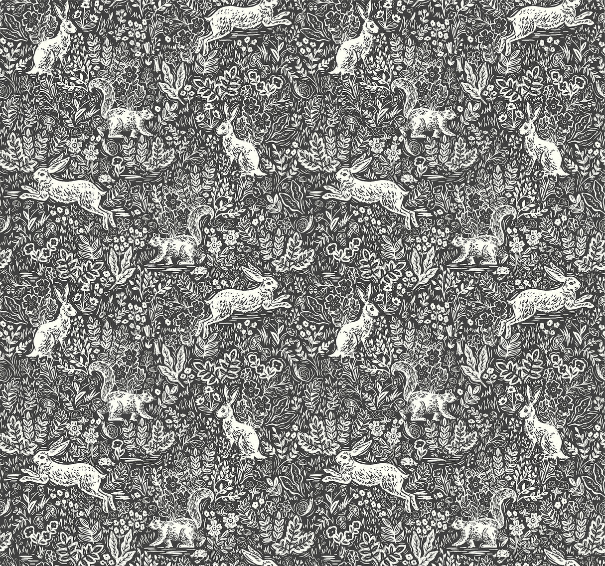 York RI5105 Fable Black & White Wallpaper