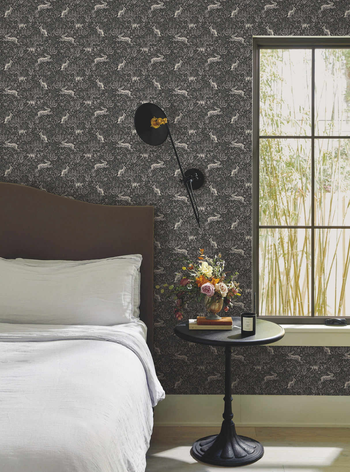 York RI5105 Fable Black & White Wallpaper