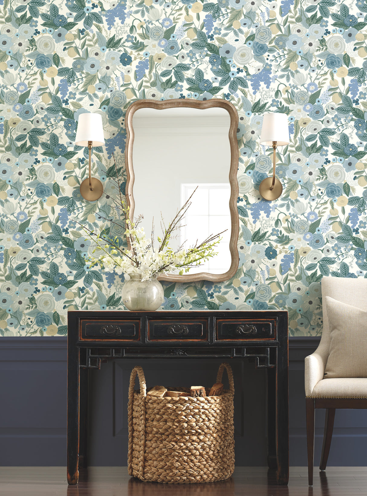York RI5120 Garden Party Blue Wallpaper