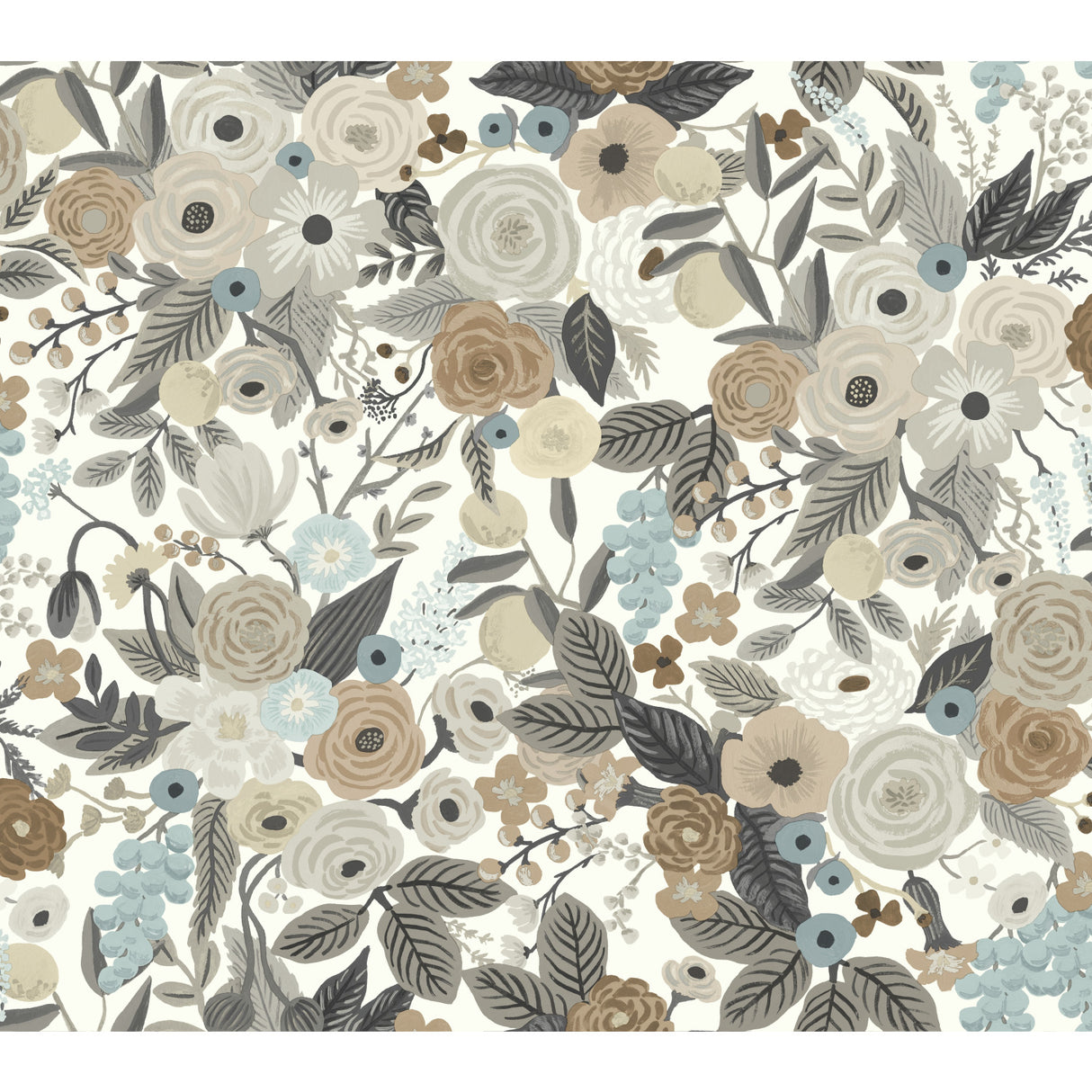 York RI5121 Garden Party Brown & Beige Wallpaper