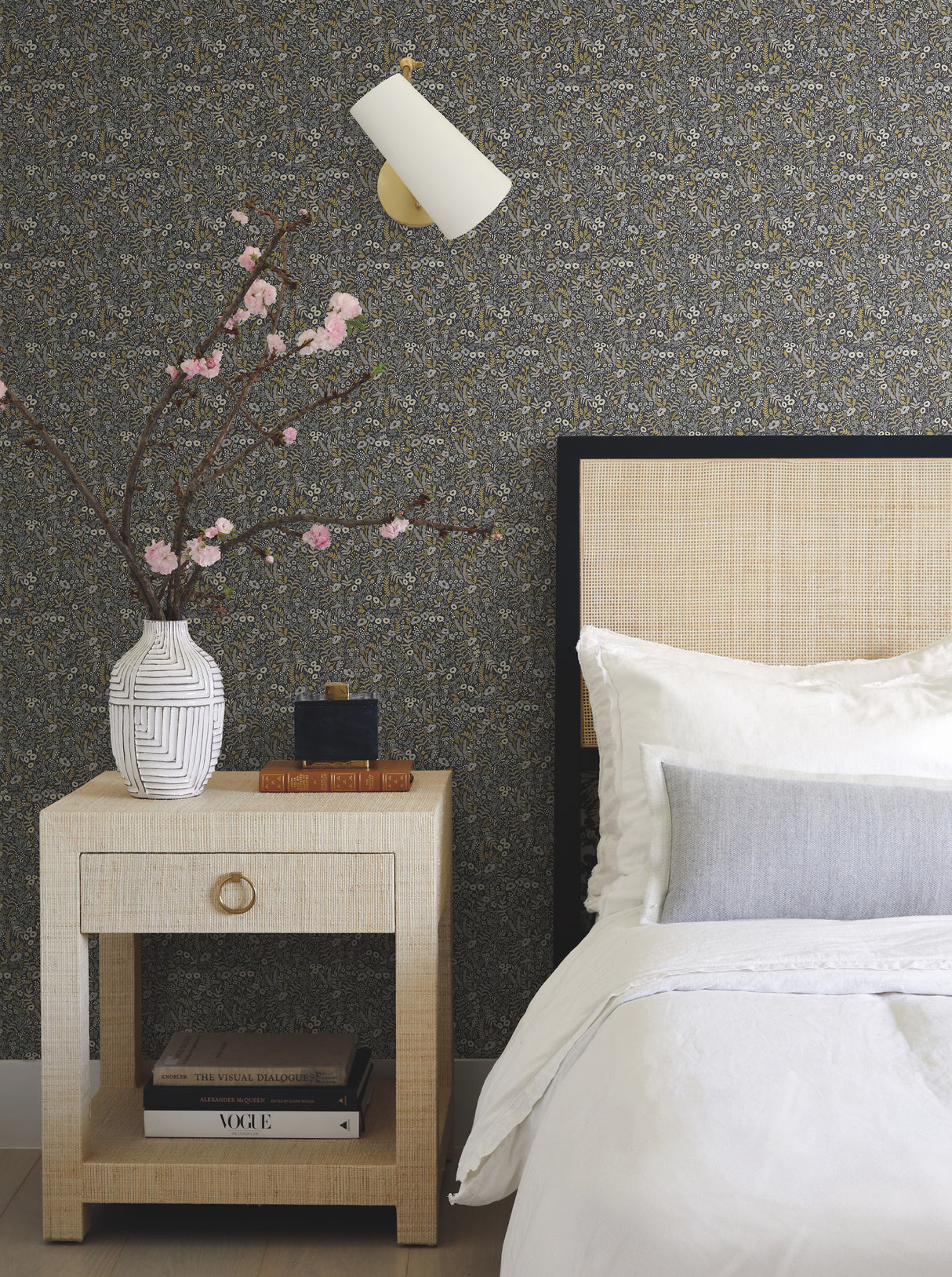 York RI5125 Tapestry Black & Beige Wallpaper