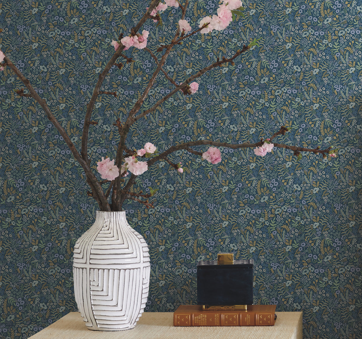 York RI5126 Tapestry Indigo Wallpaper