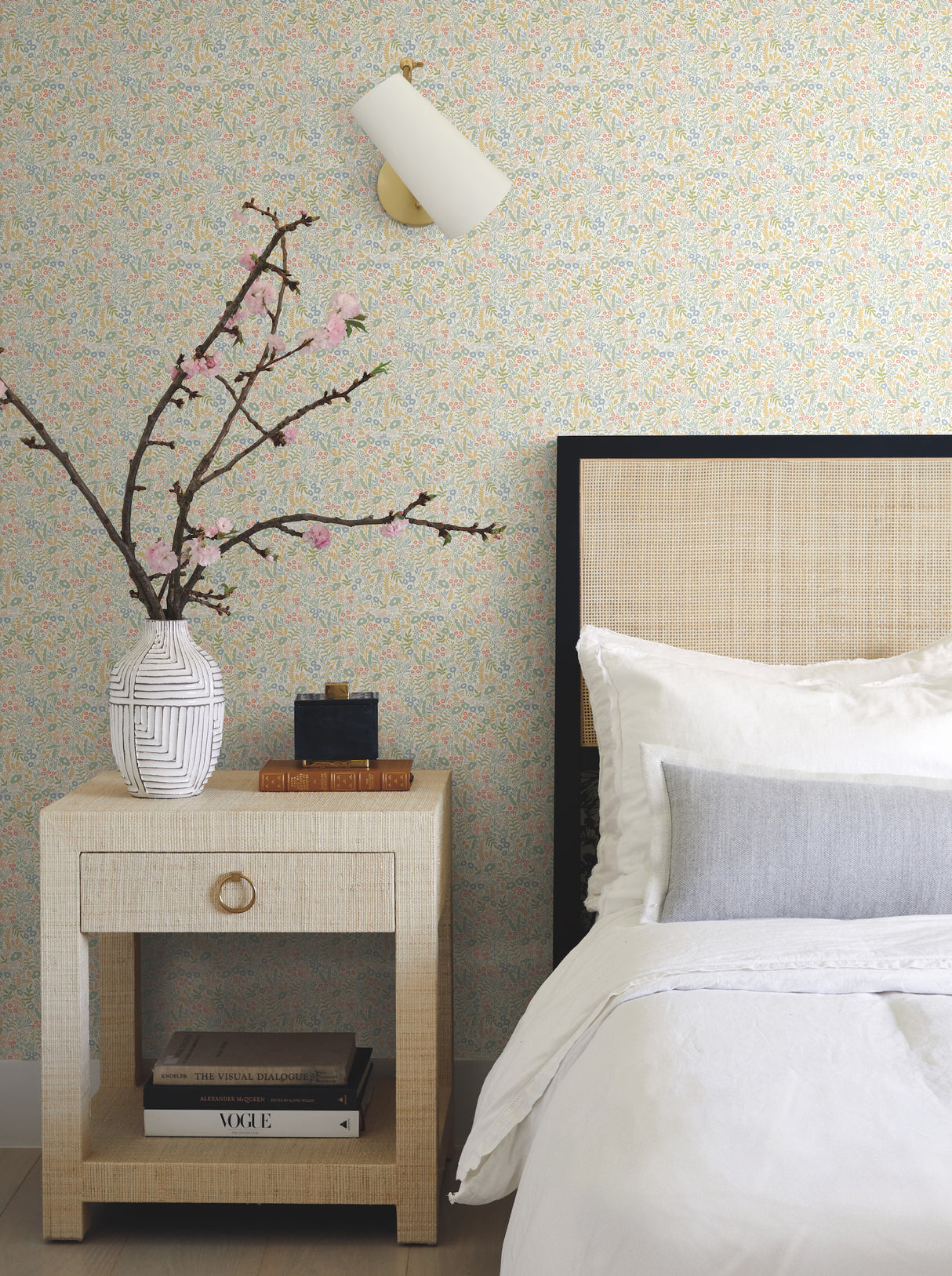 York RI5127 Tapestry Light Mustard Wallpaper