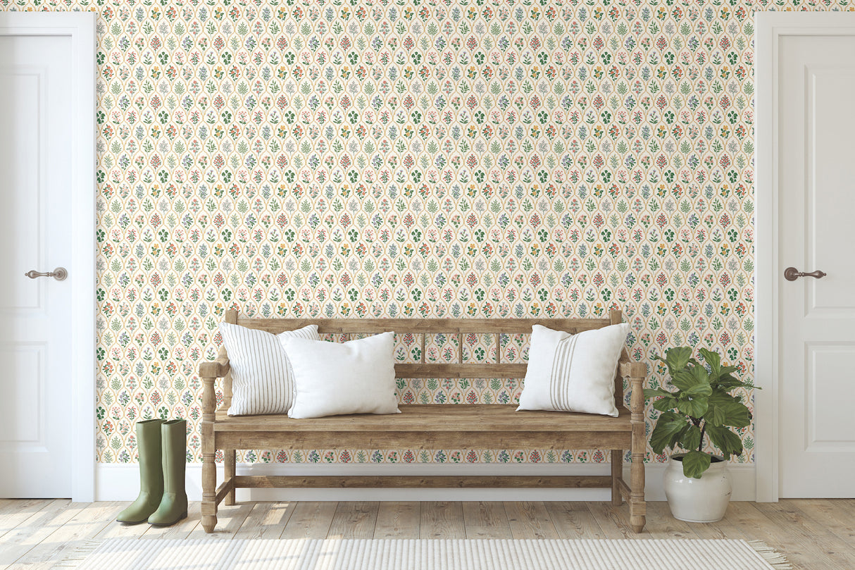 York RI5130 Hawthorne Cream Wallpaper