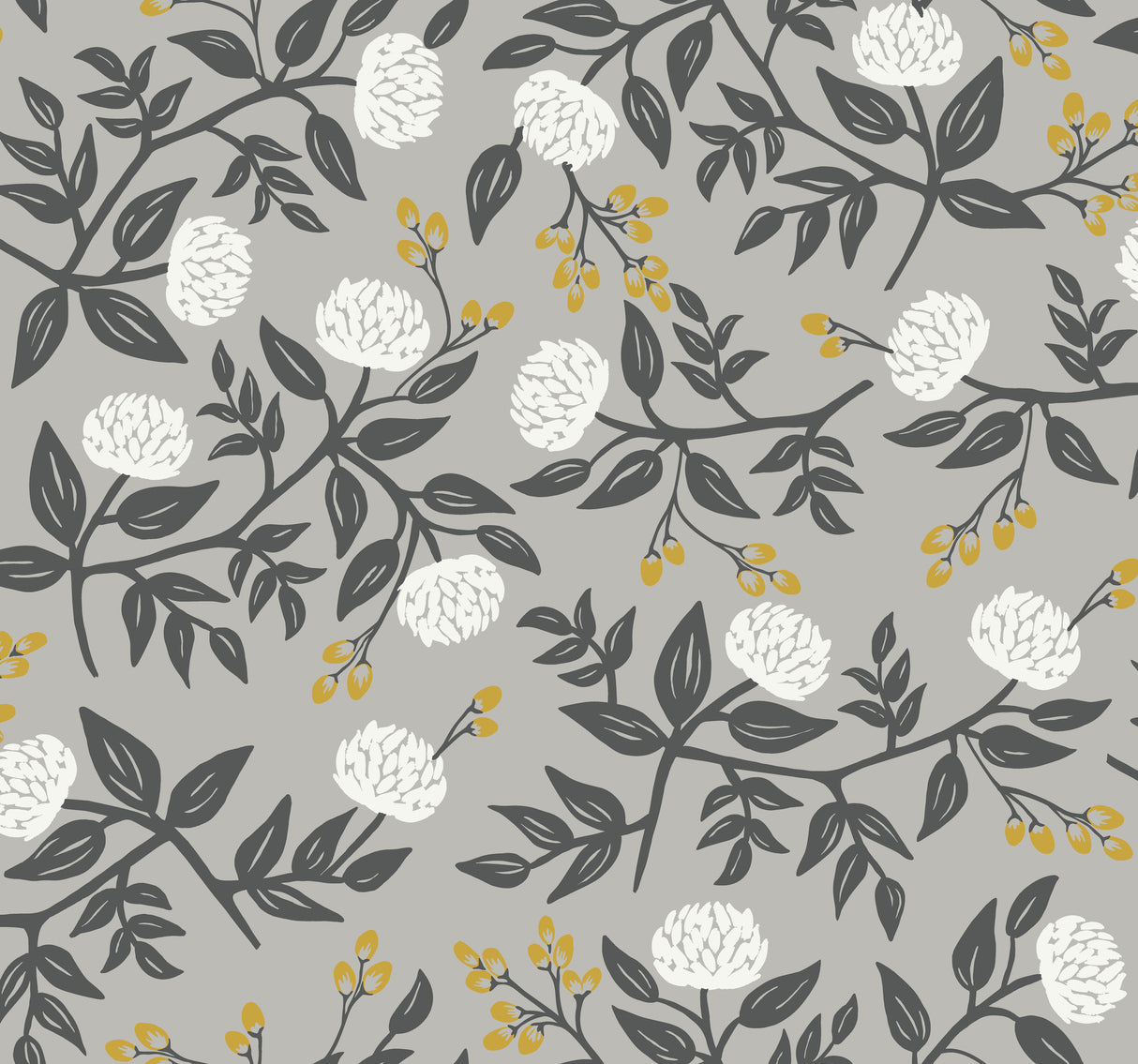 York RI5152 Peonies Grey Wallpaper