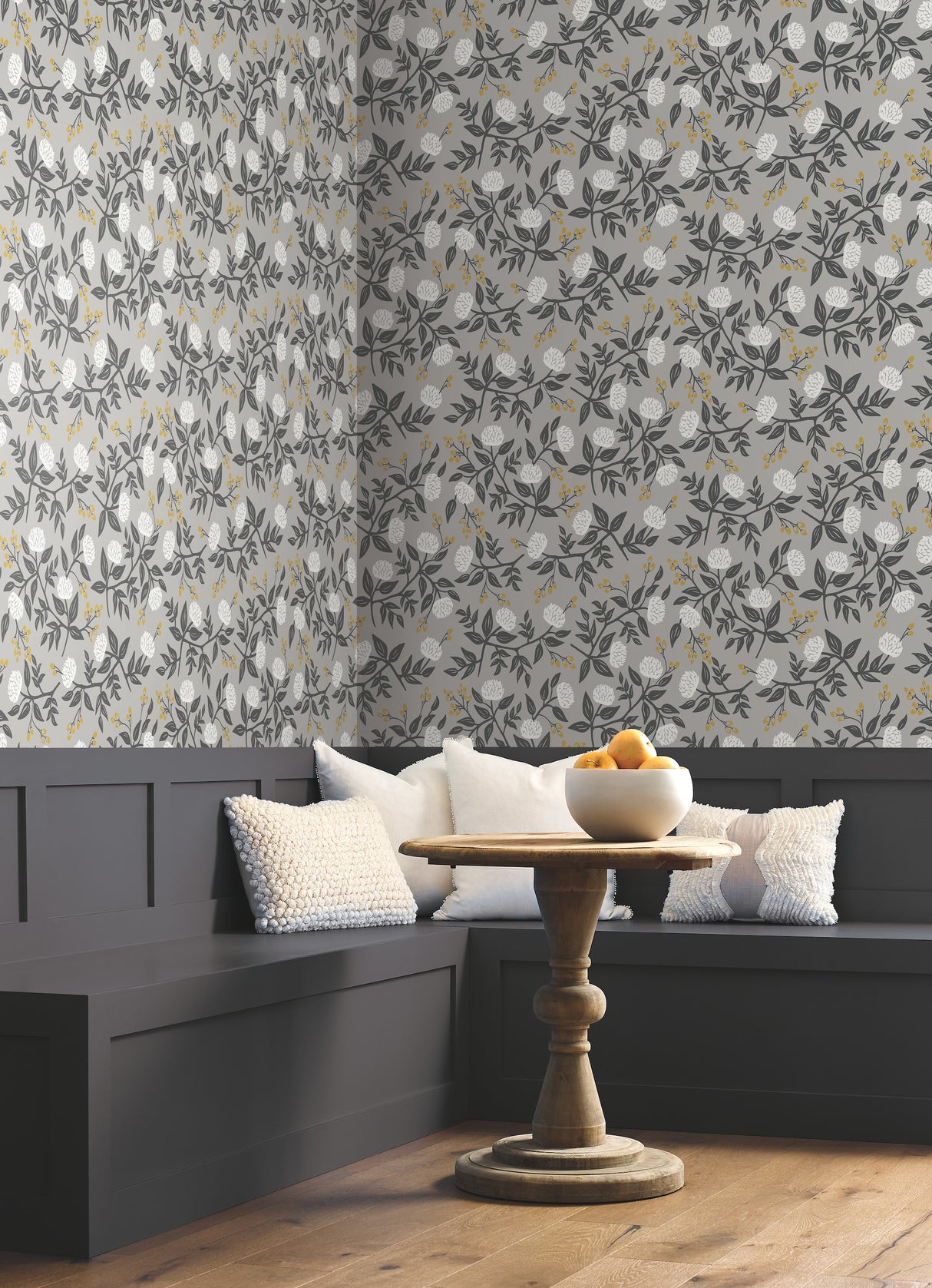York RI5152 Peonies Grey Wallpaper