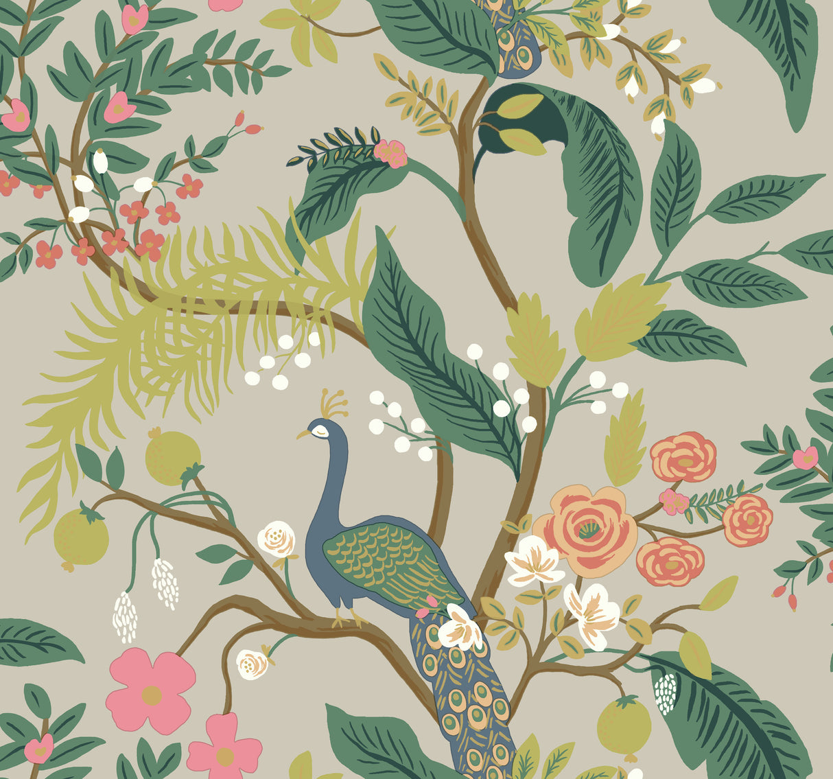 York RI5171 Peacock Linen Wallpaper