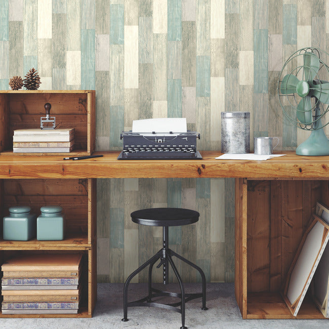 RoomMates RMK11210WP Weathered Wood Peel and Stick Wallpaper - Eade's Wallpaper