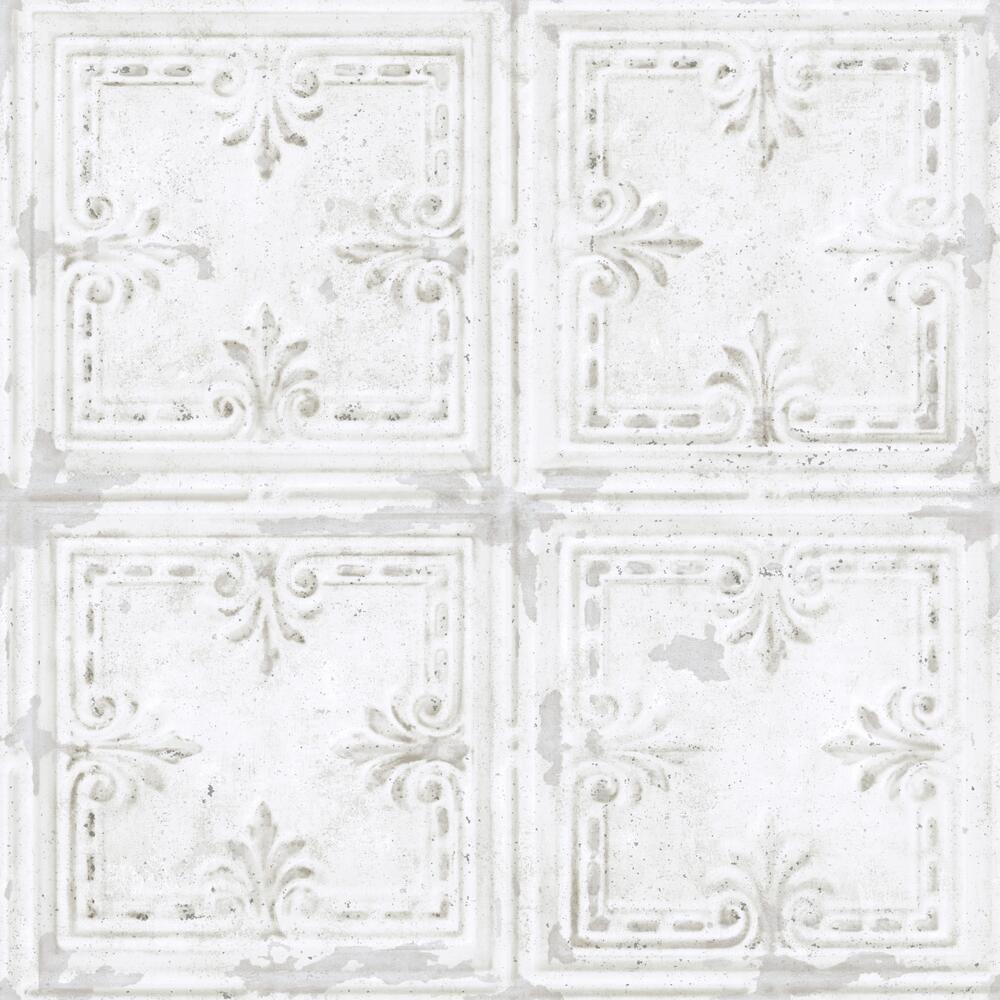 RoomMates RMK11209WP Tin Tile Peel and Stick Wallpaper - Eade's Wallpaper