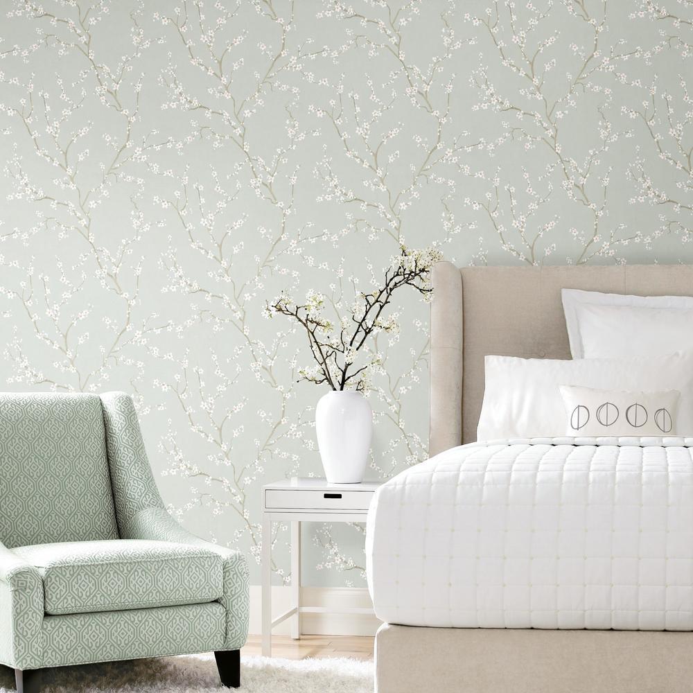 RoomMates RMK11270WP Cherry Blossom Peel and Stick Wallpaper - Eade's Wallpaper