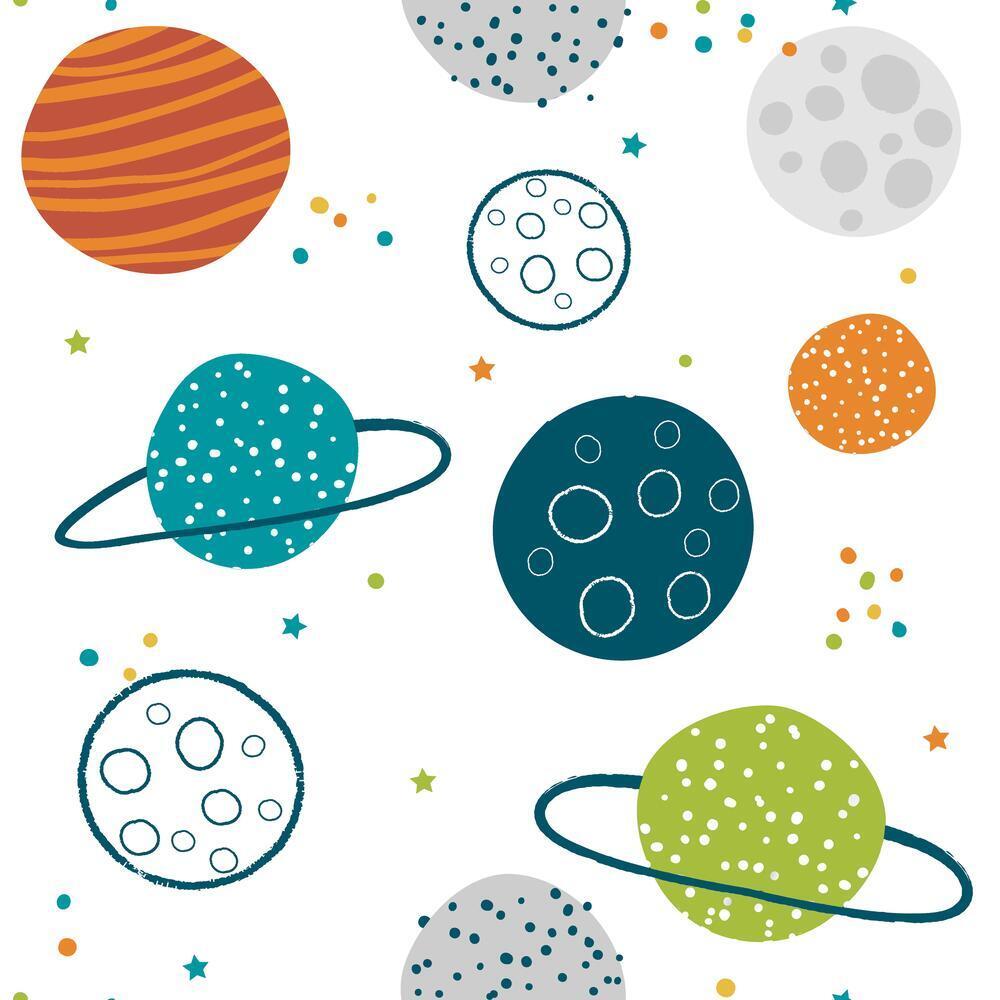 RoomMates RMK11300RL Planets Peel and Stick Wallpaper - Eade's Wallpaper