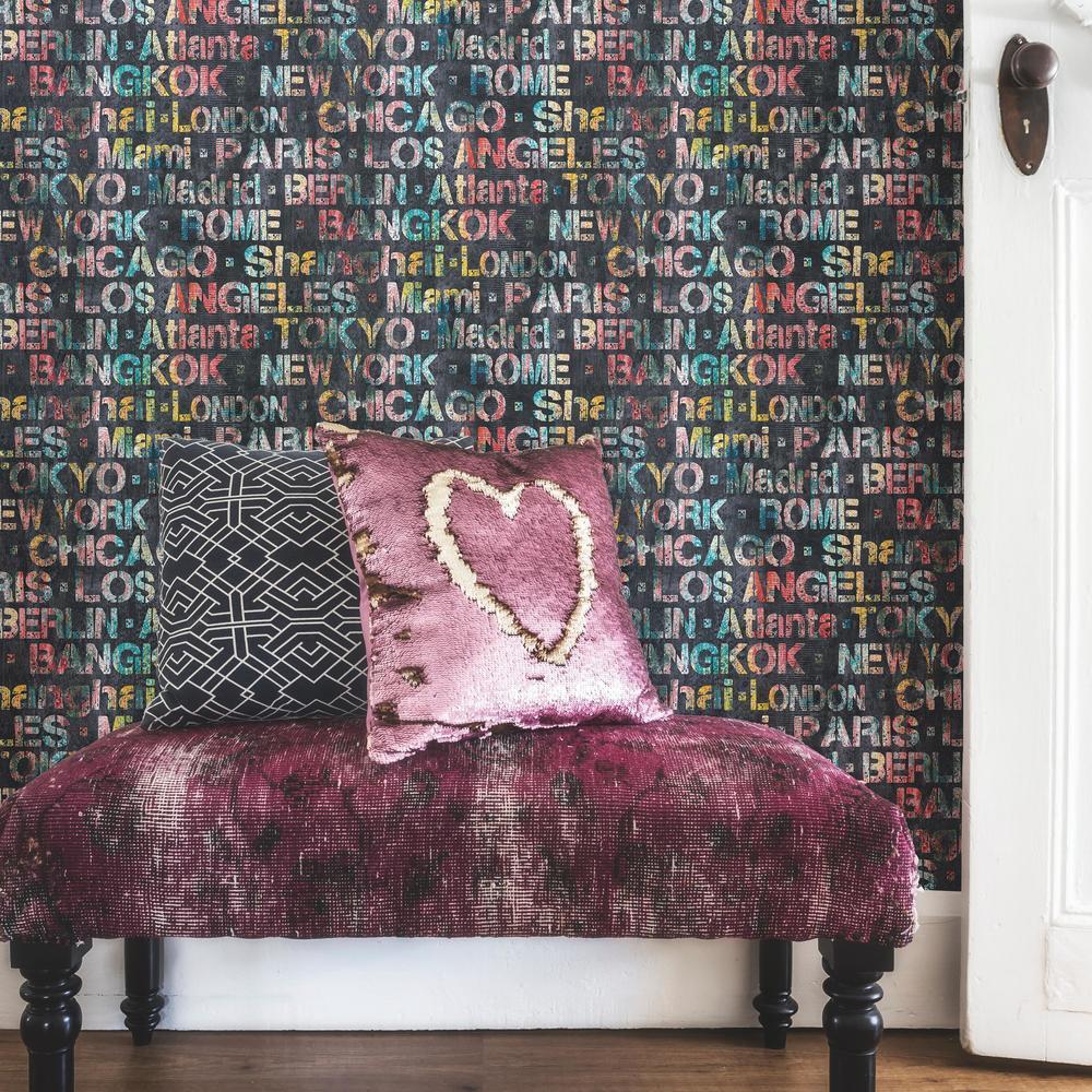 RoomMates RMK12020WP Cities of the World Peel and Stick Wallpaper - Eade's Wallpaper