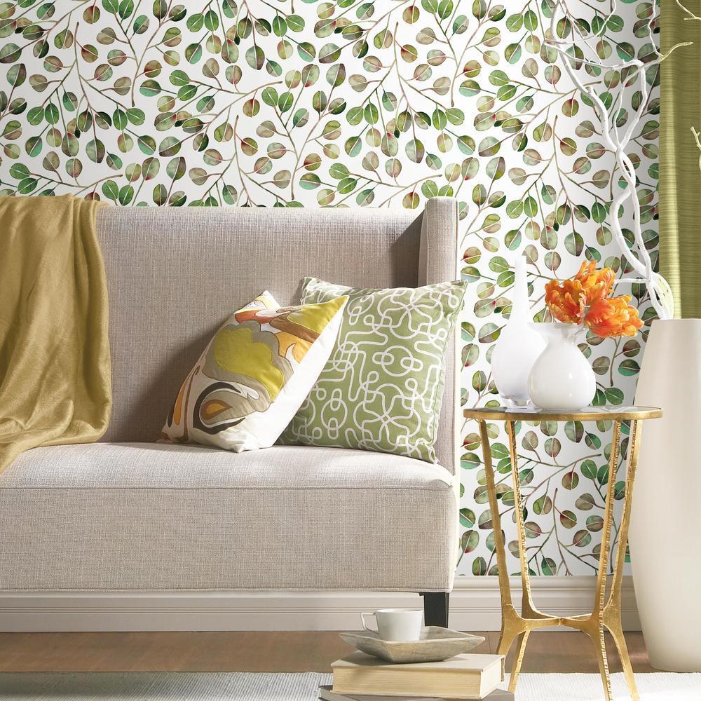 RoomMates RMK11654WP Cat Coquillette Eucalyptus Peel & Stick Wallpaper - Eade's Wallpaper