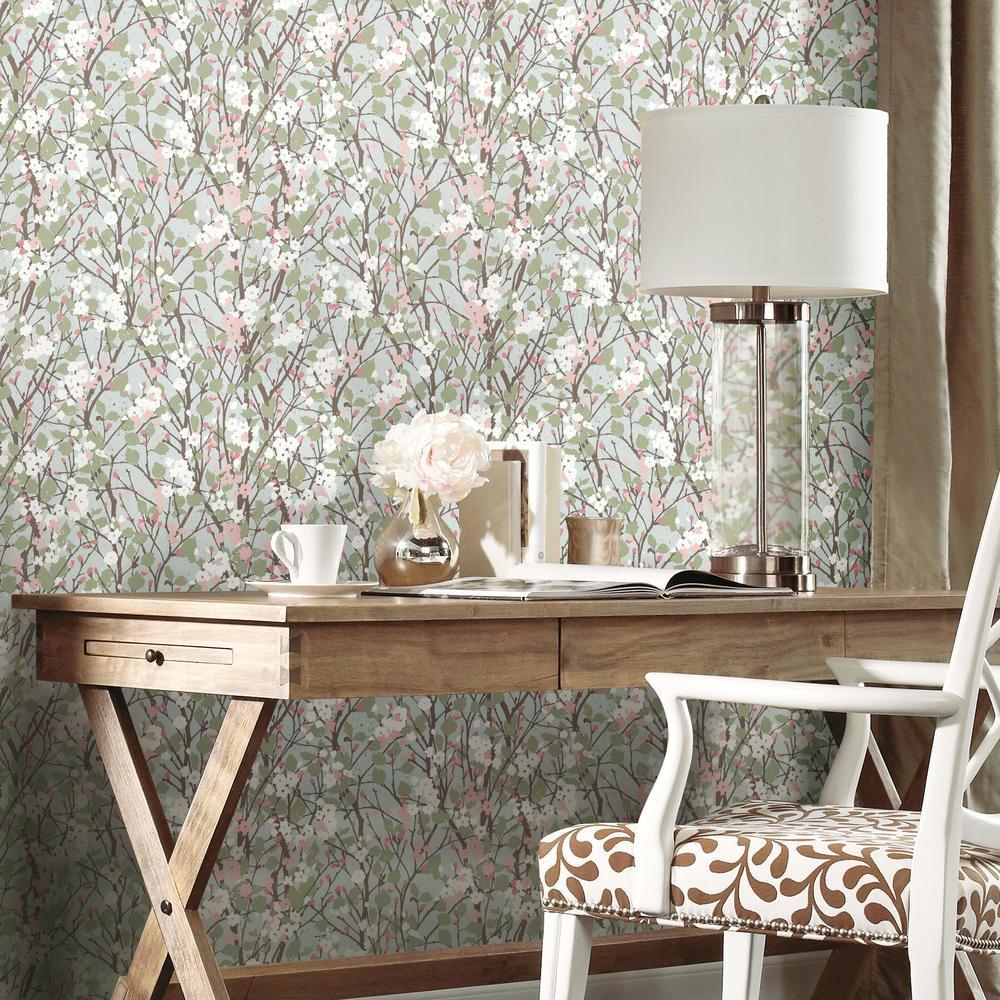 RoomMates RMK11423RL Willow Branch Peel and Stick Wallpaper - Eade's Wallpaper