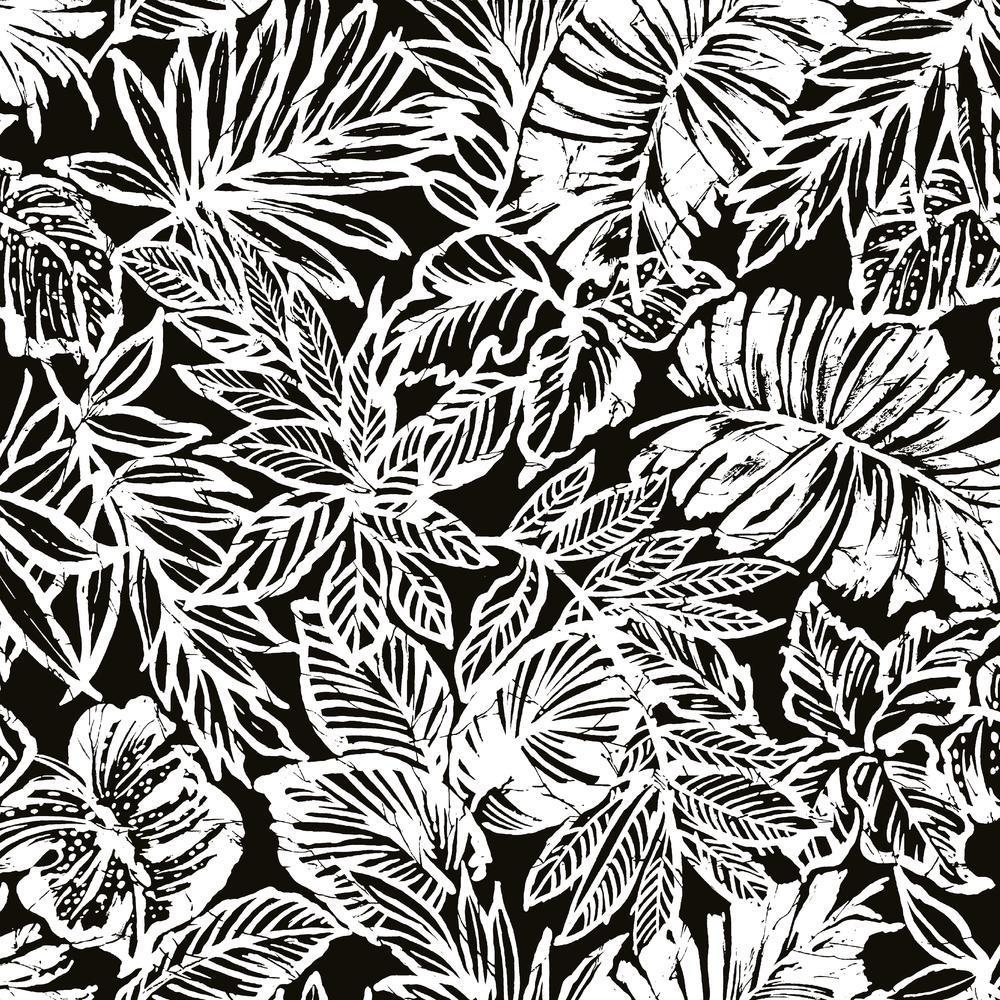 RoomMates RMK11439WP Batik Tropical Leaf Peel and Stick Wallpaper - Eade's Wallpaper
