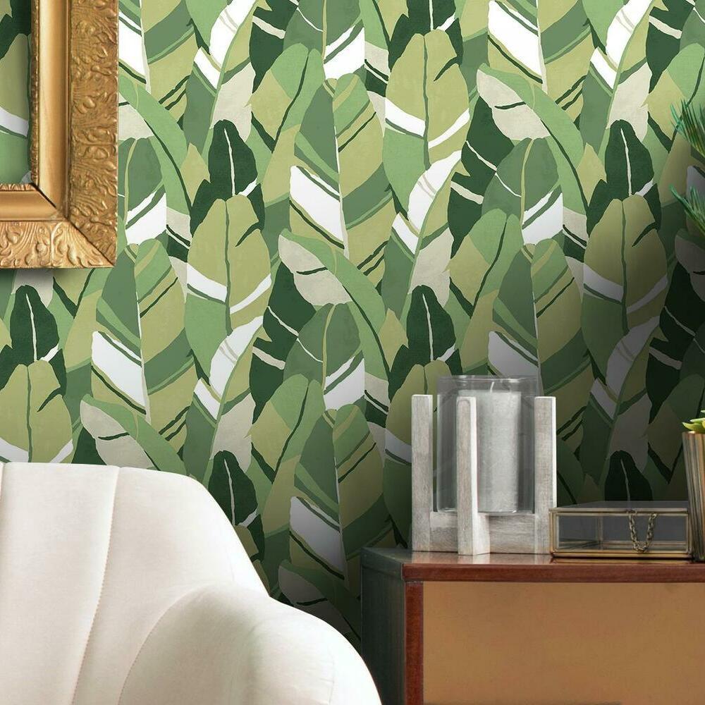 RoomMates RMK11574RL Hearts of Palm Peel and Stick Wallpaper - Eade's Wallpaper