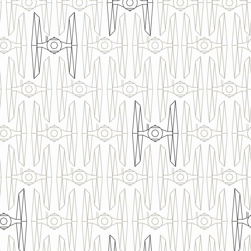 RoomMates RMK11783RL Star Wars Tie Fighter Peel and Stick Wallpaper - Eade's Wallpaper