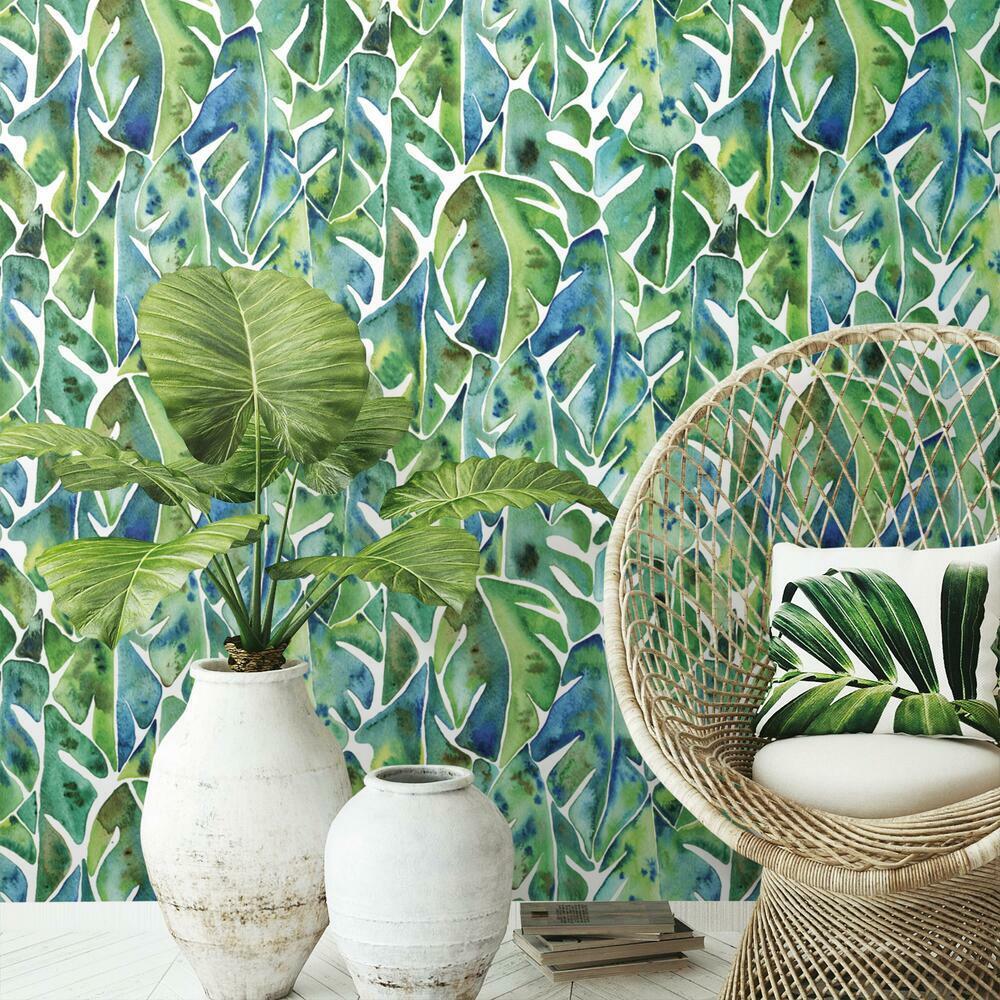 RoomMates RMK11813WP CatCoq Philodendron Peel and Stick Wallpaper - Eade's Wallpaper