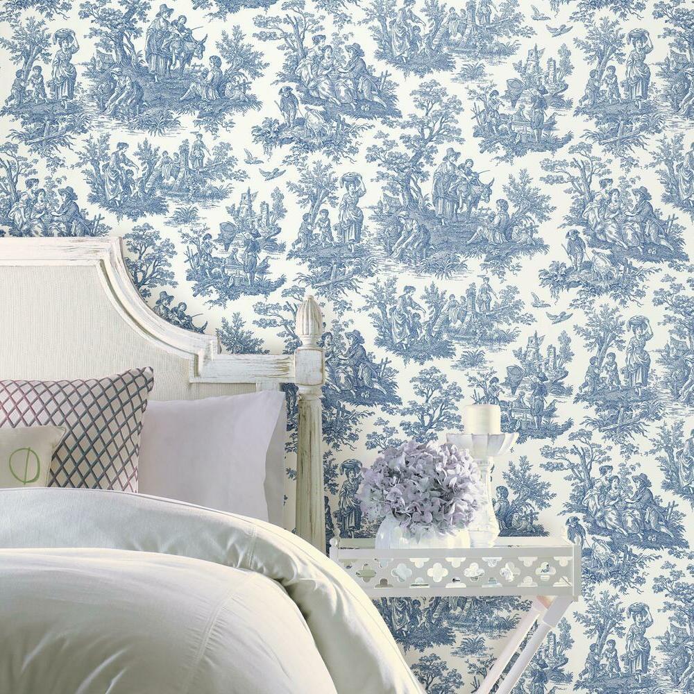 RoomMates RMK11869WP Waverly Country Life Toile Peel and Stick Wallpaper - Eade's Wallpaper