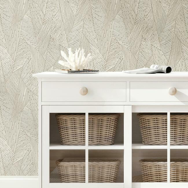 RoomMates RMK12112WP Woven Reed Stitch Peel & Stick Wallpaper - Eade's Wallpaper