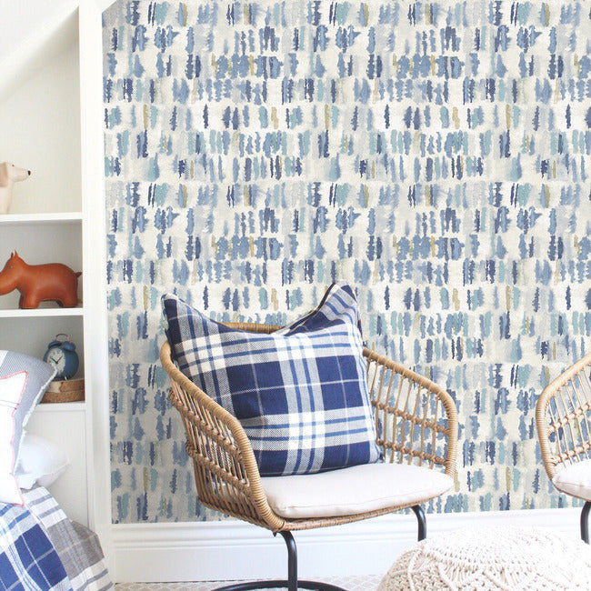 RoomMates RMK12579RL Tamara Day Watercolor Fountain Wallpaper - Eade's Wallpaper