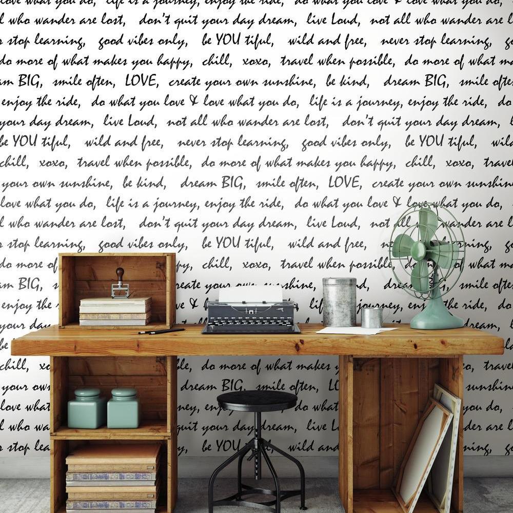 RoomMates RMK9006WP Dream Big Script Peel and Stick Wallpaper - Eade's Wallpaper