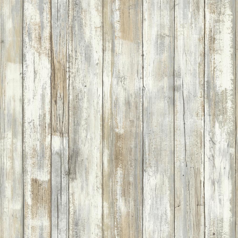 RoomMates RMK9050WP Distressed Wood Peel and Stick Wallpaper - Eade's Wallpaper