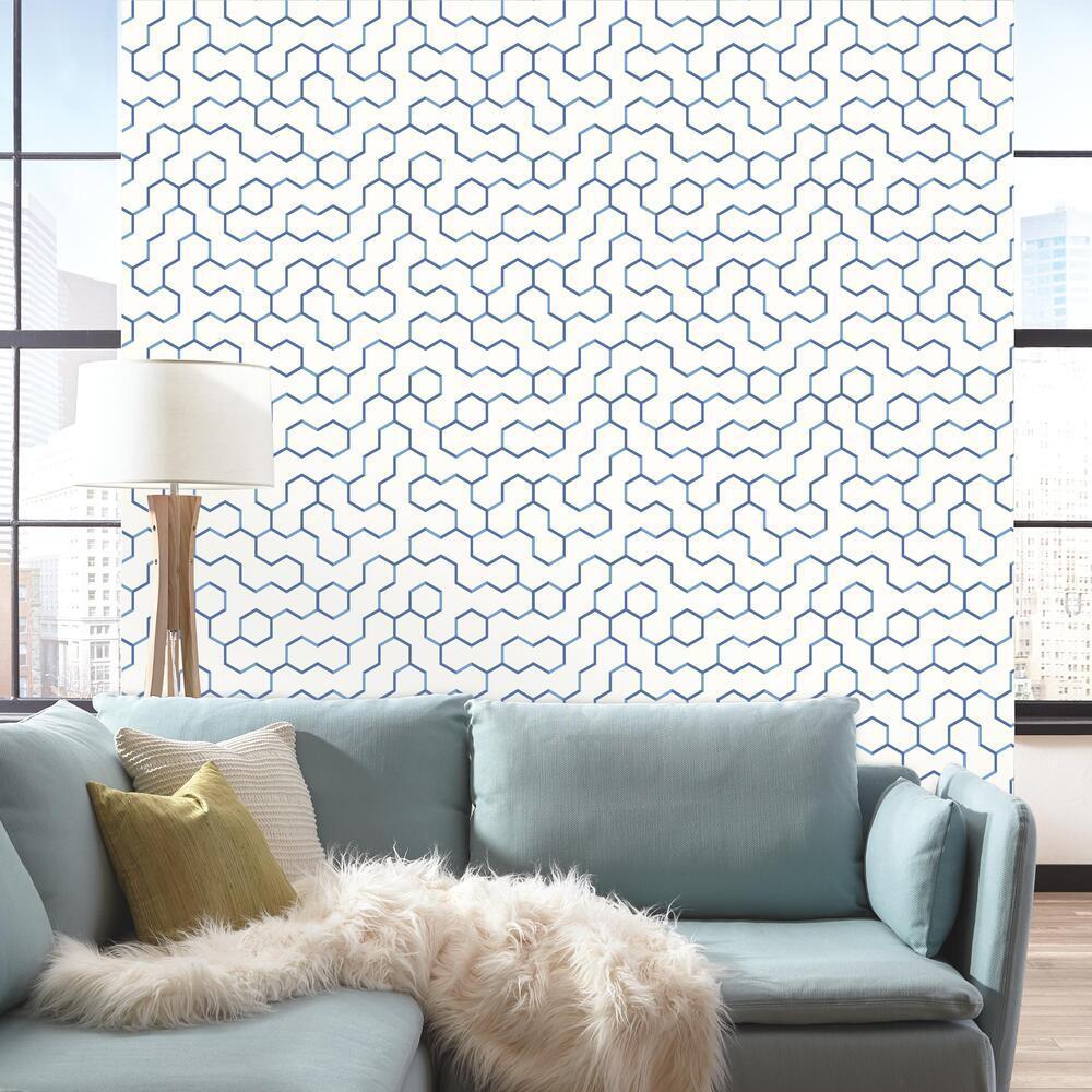 RoomMates RMK9091WP Open Geometric Peel and Stick Wallpaper - Eade's Wallpaper